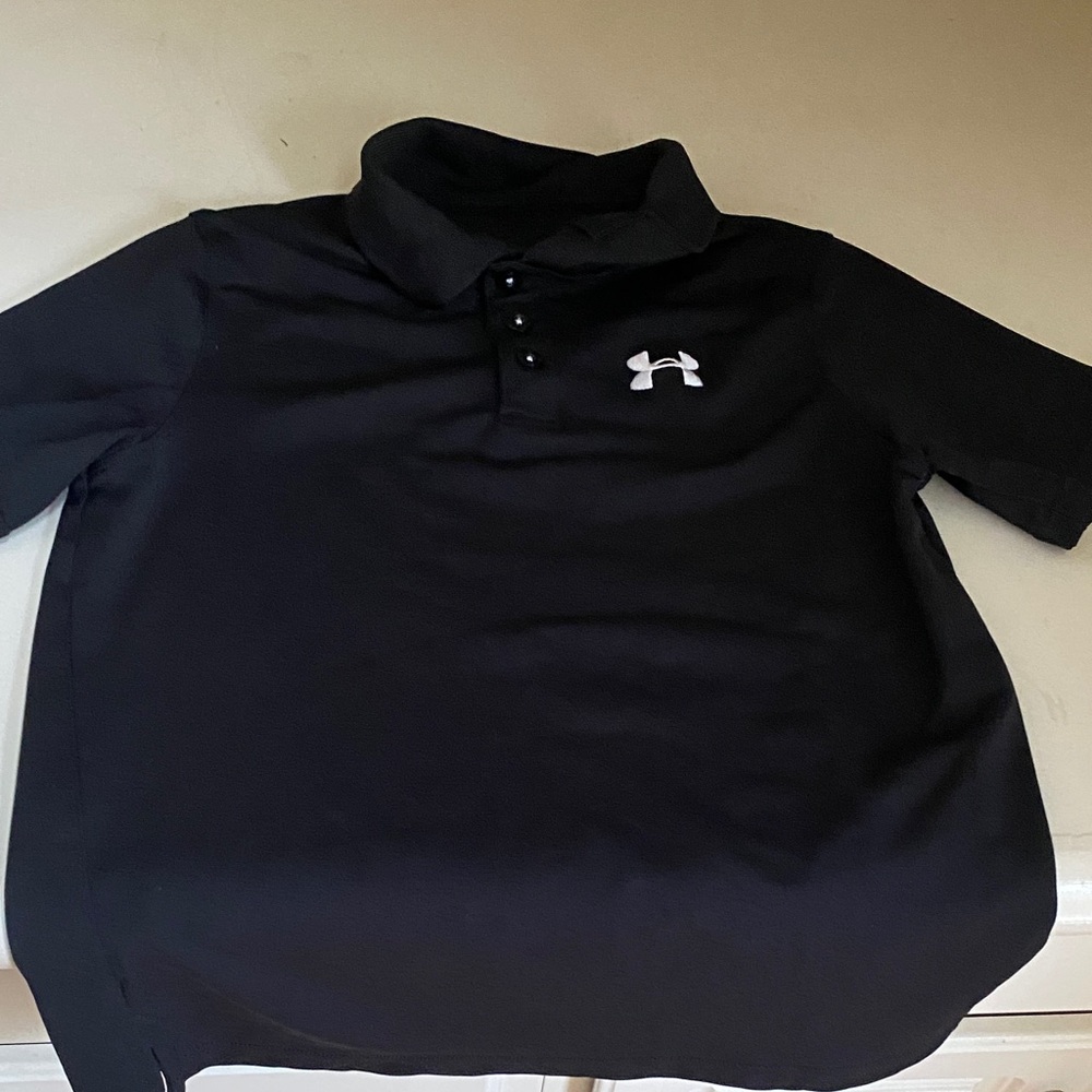 Under Armour Black Polo with White Logo